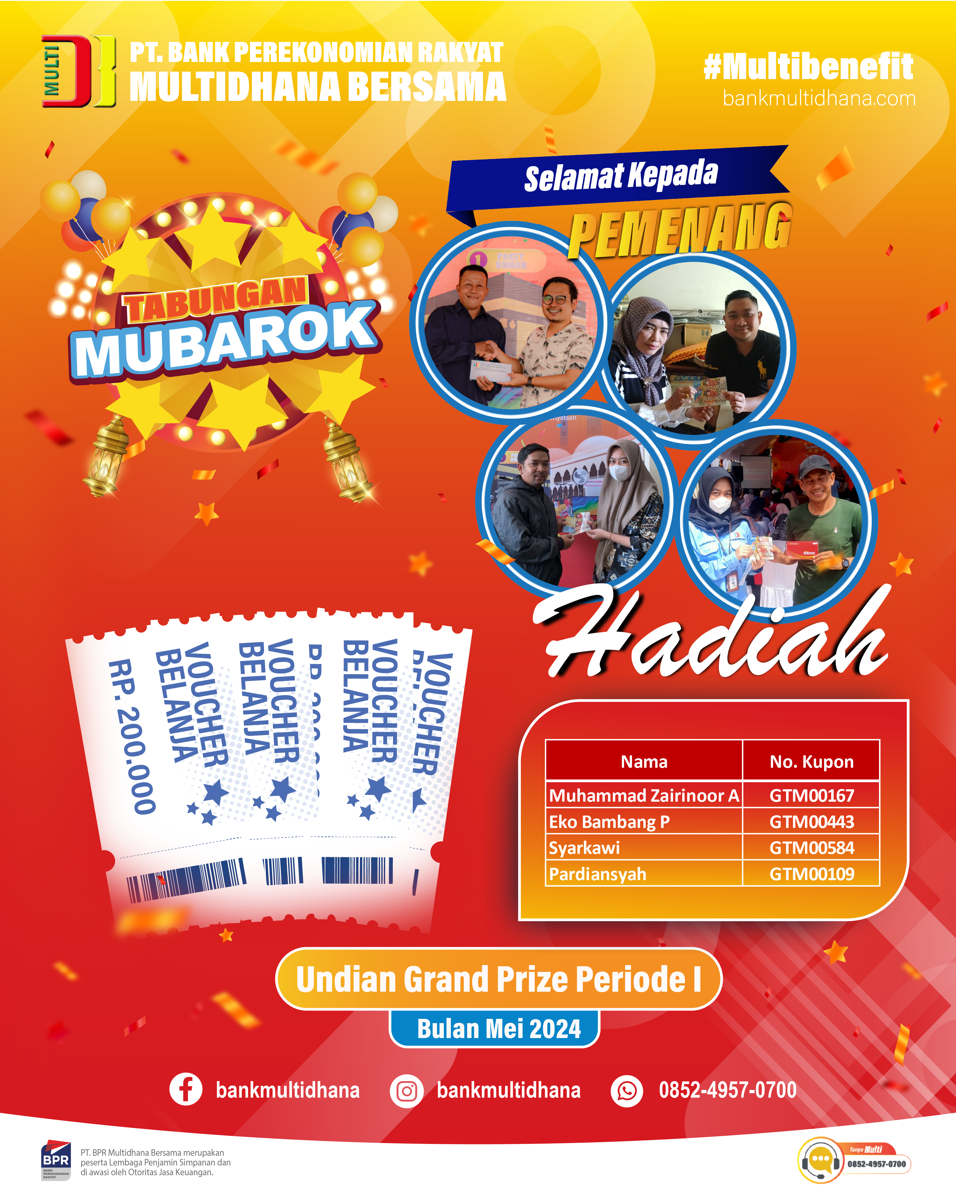 Pemenang Grand Prize I Tabungan MUBAROK
